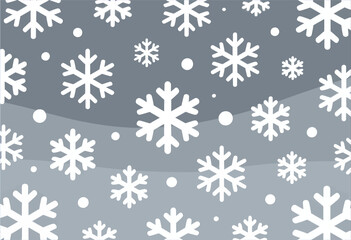 winter gray snowflakes background with snowflakes