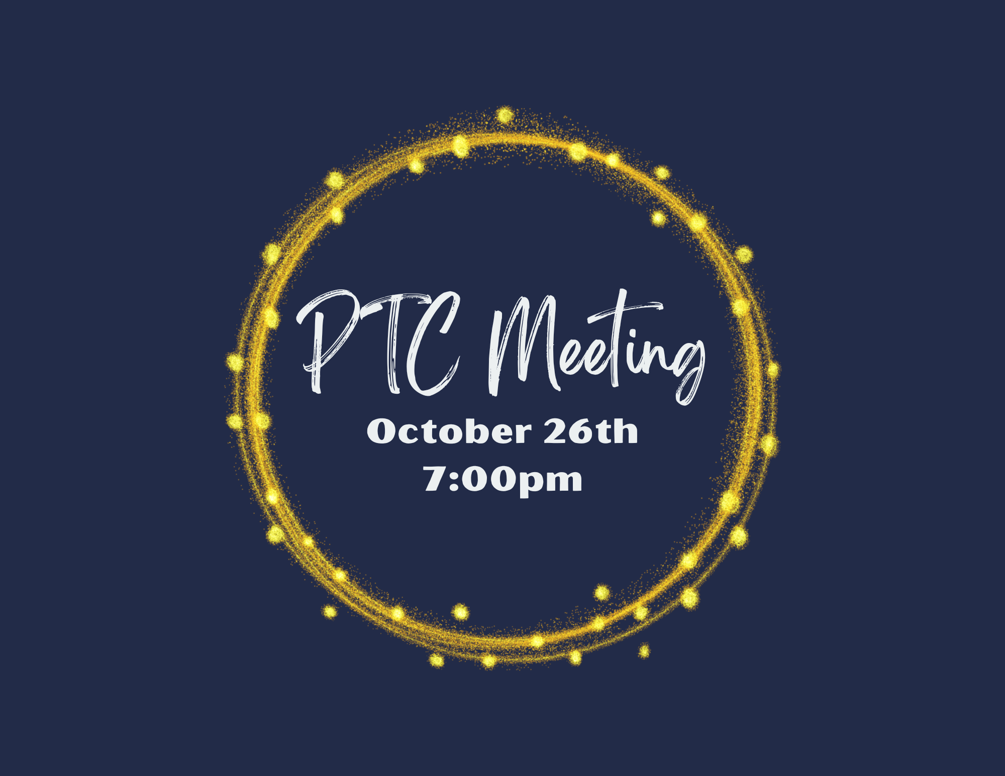 PTC Meeting October 26th @ 7:00 pm