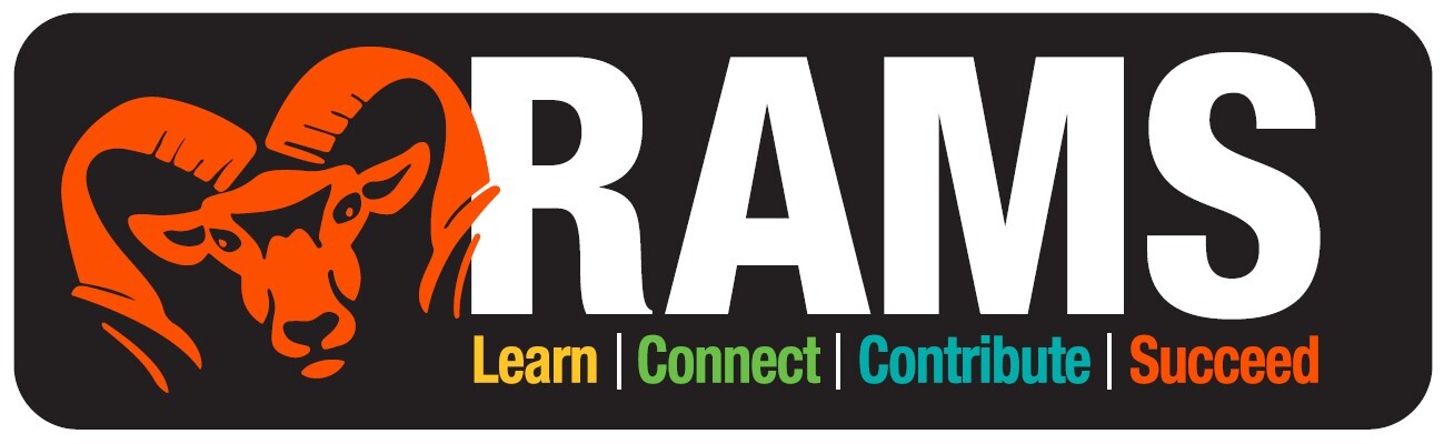 Rams 12 Logo- Learn, Connect, Contribute, Succeed