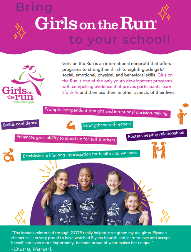 gIRLS ON THE RUN FLYER EXPLAINING THE PROGRAM.
