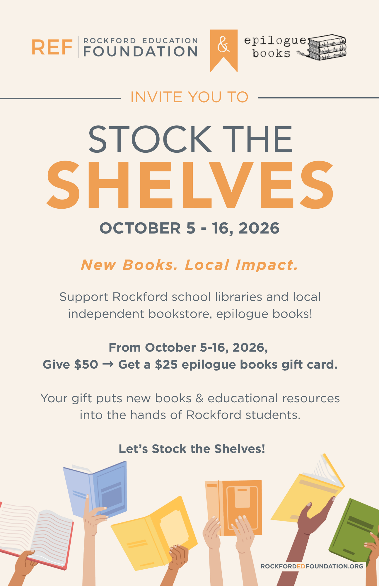 Help REF stock the shelves.