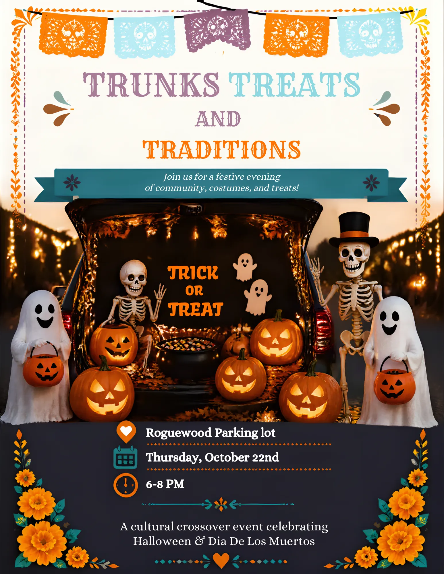 Flyer for Trunks Treats and traditions